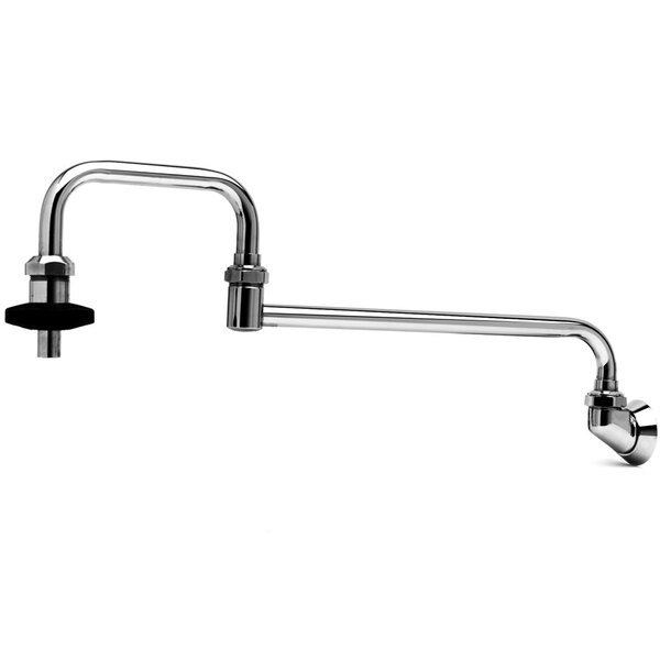 A T&amp;S black heat resistant handle for a pot filler faucet.