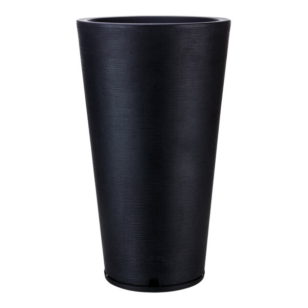 A Floridis round black planter.