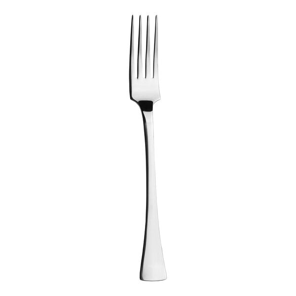 A close-up of a WNK Eclipse stainless steel salad/dessert fork with a silver handle.