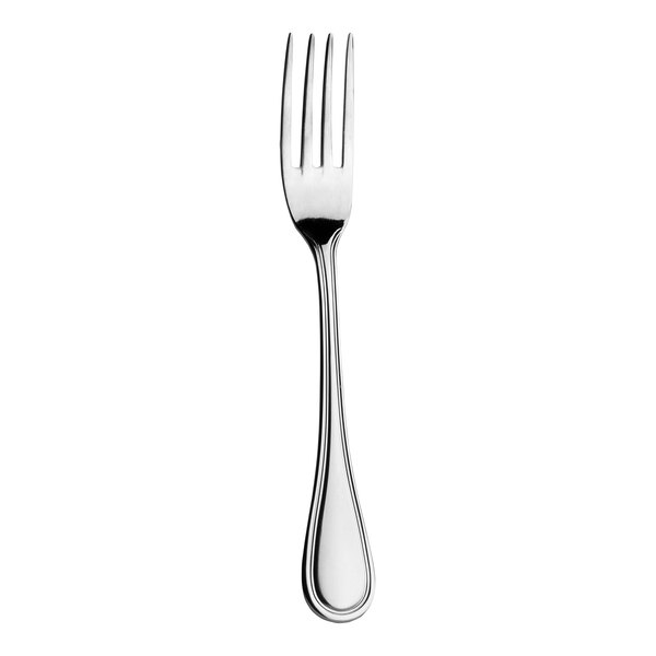 A close-up of a WNK Contour stainless steel dinner fork with a silver handle.