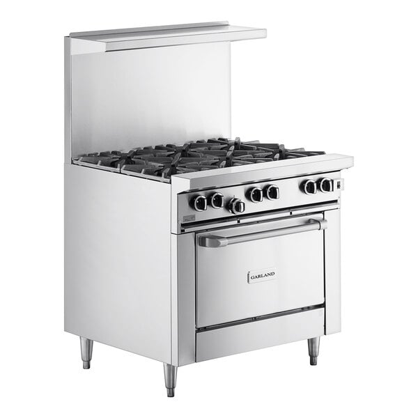 Garland G36-6C Natural Gas 6 Burner 36" Range with Convection Oven - 236,000 BTU