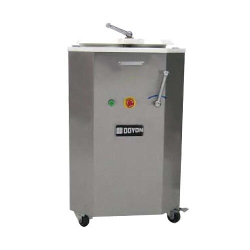 A Doyon electric hydraulic dough divider with a large stainless steel container.