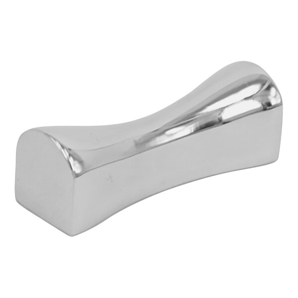 A silver stainless steel WNK chopstick rest.