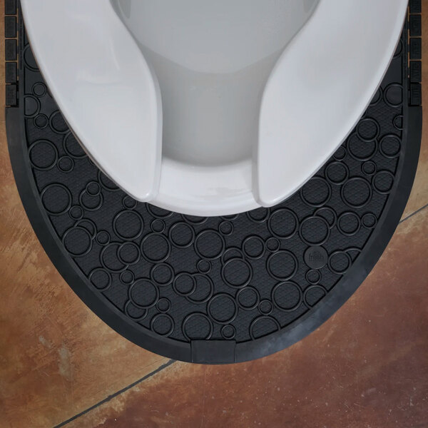Fresh Products P-Shield PSCM-F-000I006M-00 Black Disposable Toilet Floor Mat - 6/Case
