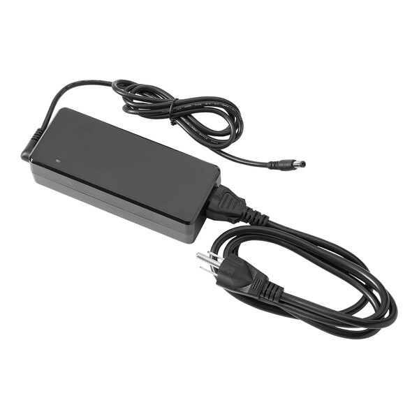 An American Metalcraft AC adapter for a chafer with black rectangular object and wires.