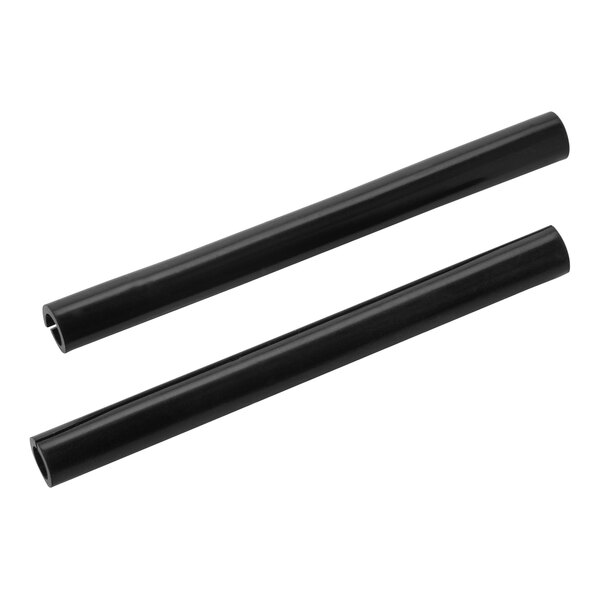 A black American Metalcraft Slip-Stop display stand sleeve with two black tubes.