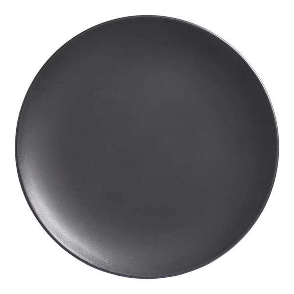 An American Metalcraft matte black melamine coupe plate.