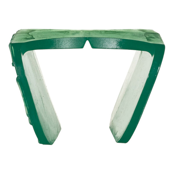 A green air freshener clip with a cucumber melon scent.