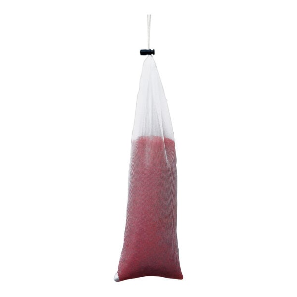 A bag of red Fresh Products Ultra Beads cherry scented liquid.