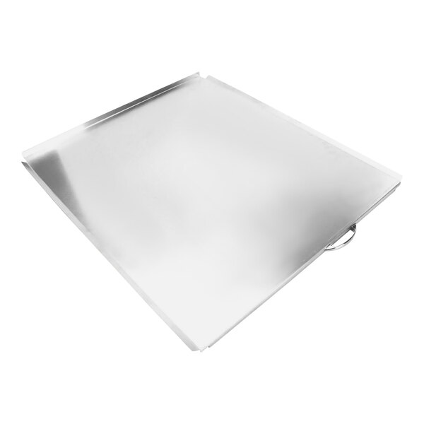 A metal cover plate for a Pitco filter pan.