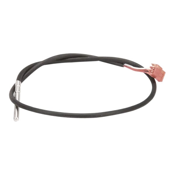 A black cable with a white connector and a red wire.