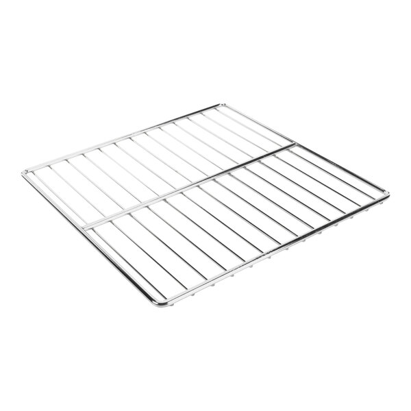 A metal rack with a grid on it.
