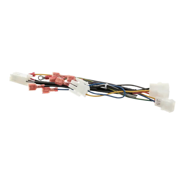 A white Pitco wiring harness with a bunch of cables.