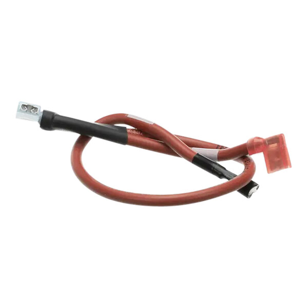 A red and black Vulcan cable with a red connector.