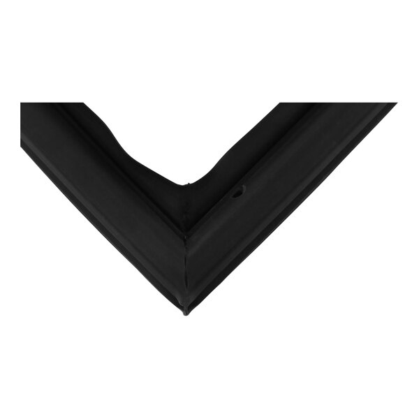 A close-up of a black Turbo Air Refrigeration gasket corner.