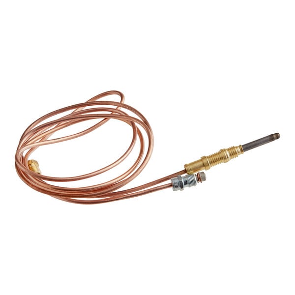 A Vulcan thermocouple with a copper wire and gold tip.