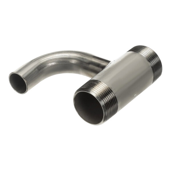 A stainless steel Pitco pipe with holes.