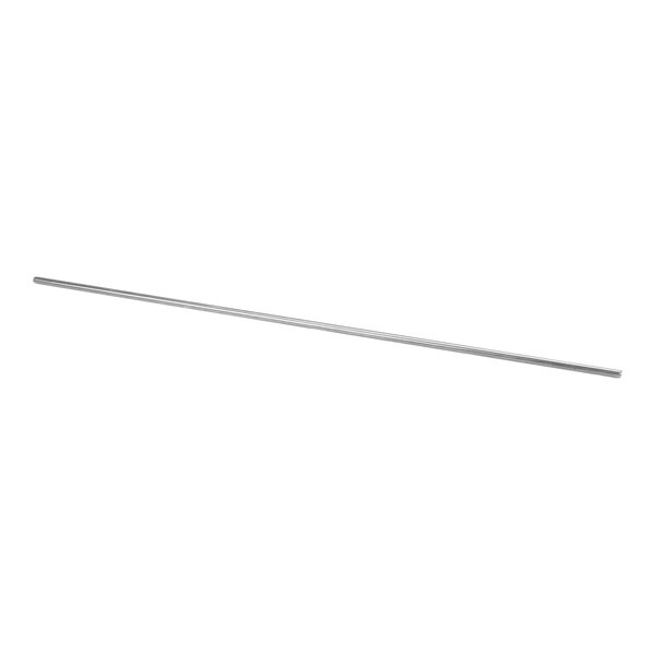 A long thin metal rod with a white background.