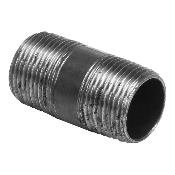 A black threaded Pitco pipe nipple.