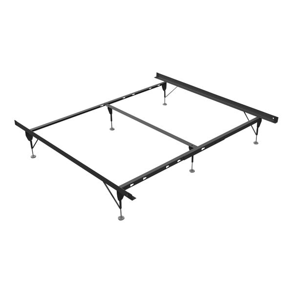 A Rize Home steel bed frame with four metal supports.