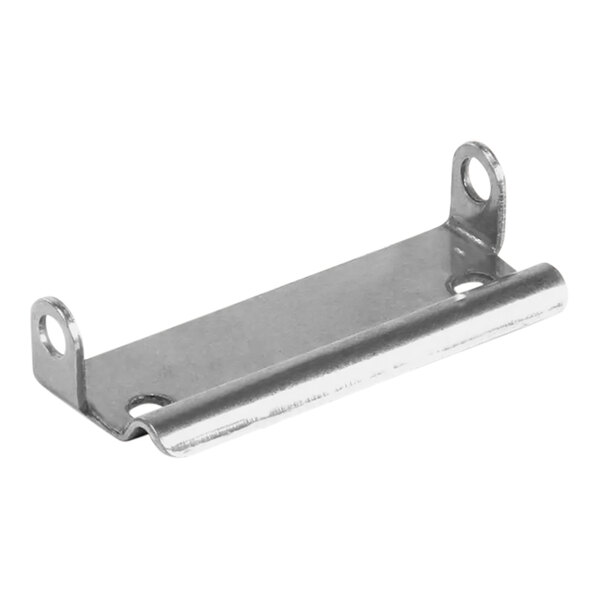 A metal bracket with two holes on the side.