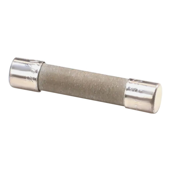 A close-up of a silver metal Pitco fuse.