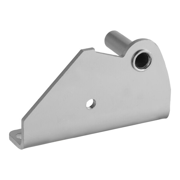 A metal bottom right hinge for Turbo Air Refrigeration units.