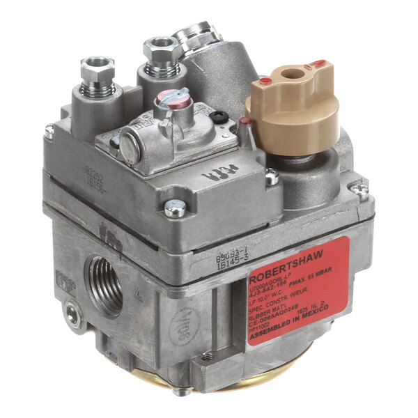 A close-up of a Pitco gas valve.