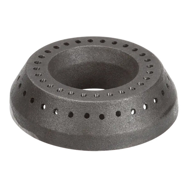 A black metal circular Wok Jet Burner head with holes.