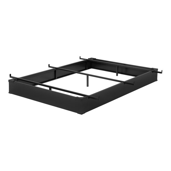 A black metal Rize Home bed base frame with metal rods.