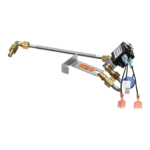 A Pitco water valve with two wires attached to it and a black box.