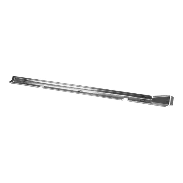A stainless steel long metal mount for a Pitco machine.