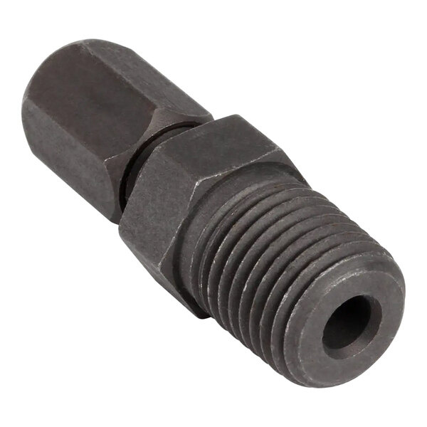 A threaded nut on a Pitco fitting.
