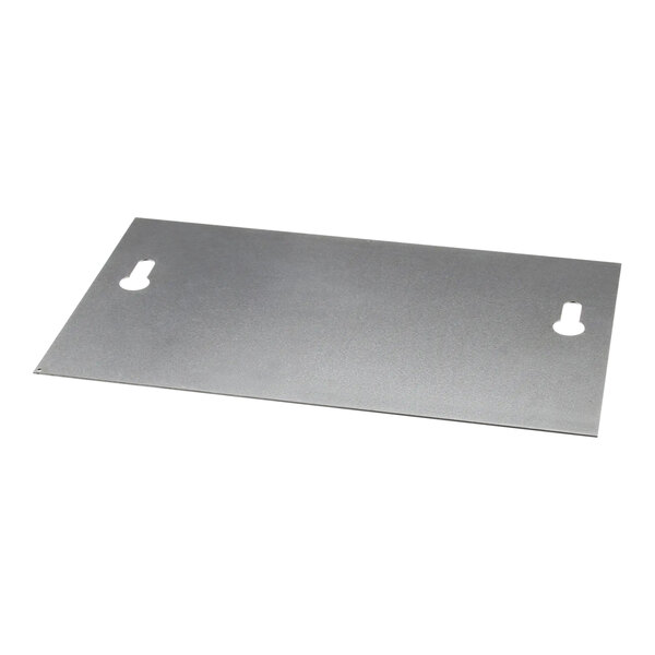 A rectangular metal Pitco burner shield with holes.