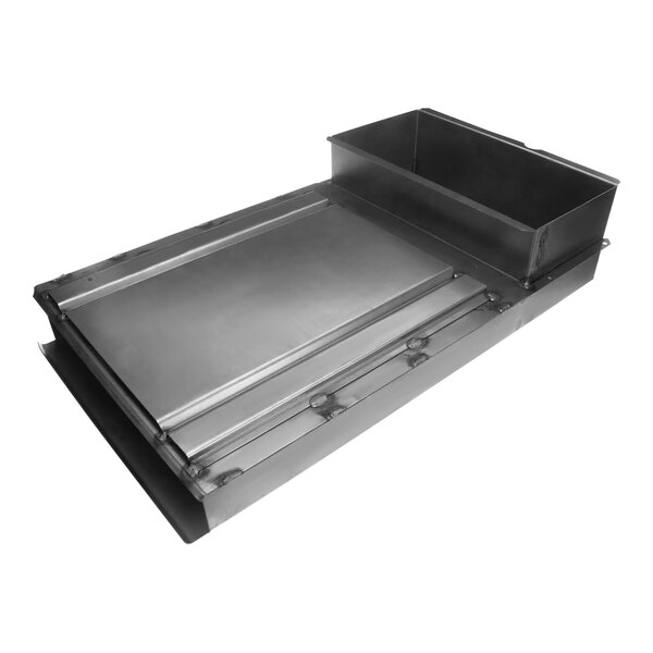 A stainless steel Pitco weldment with a lid.