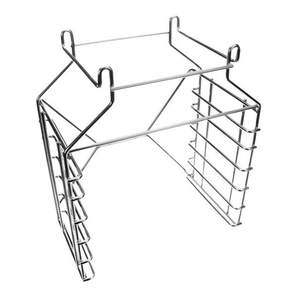 A metal Pitco tray holder with four shelves and legs.