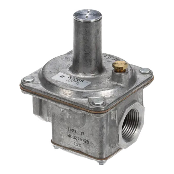 A Vulcan pressure regulator with a brass nut.