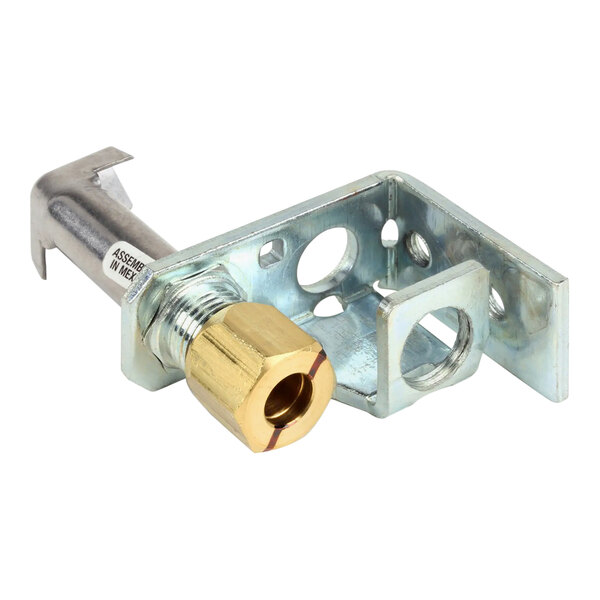 A metal and brass Vulcan pilot with holes.