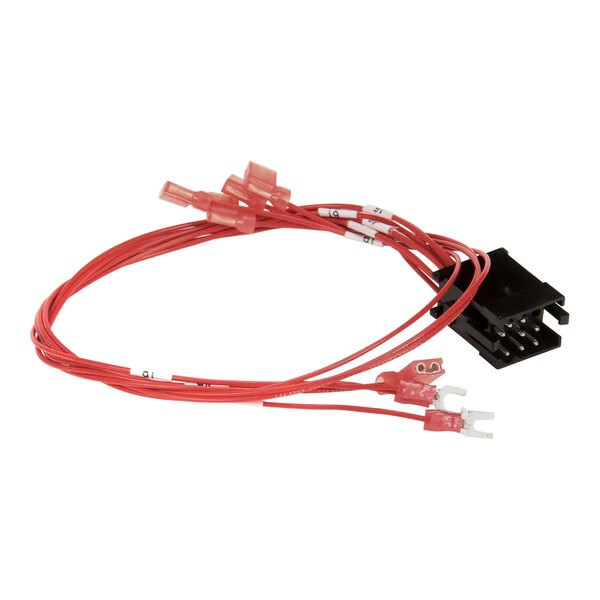 A red and black wire harness with black connectors for a Vulcan switch.