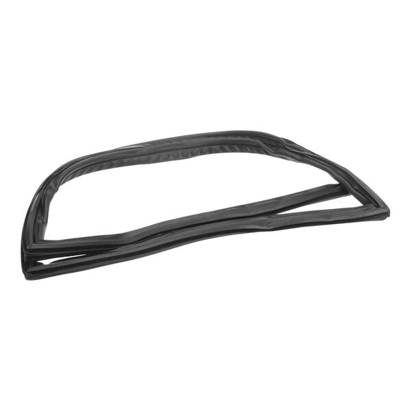 A black rubber gasket with a black plastic frame on a white background.