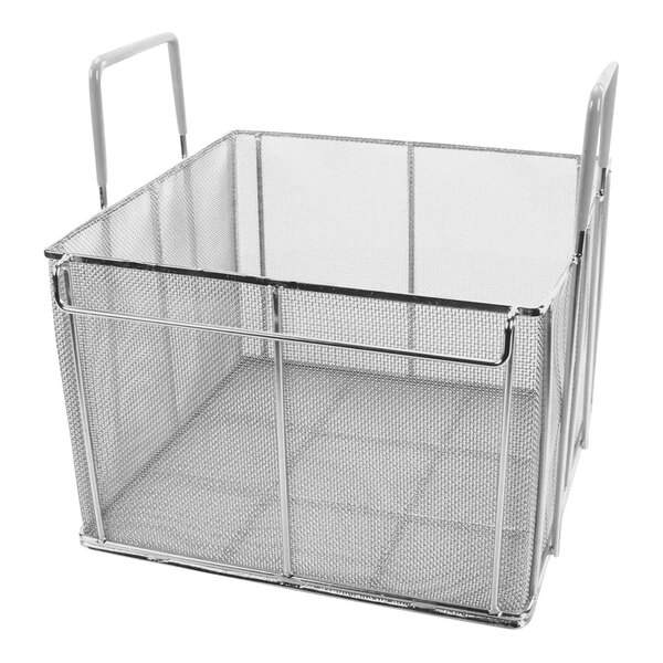 A Pitco wire mesh basket with handles.
