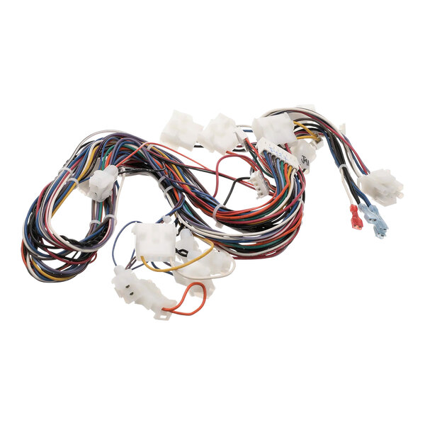 A Pitco single control wiring harness with a bunch of colorful wires.