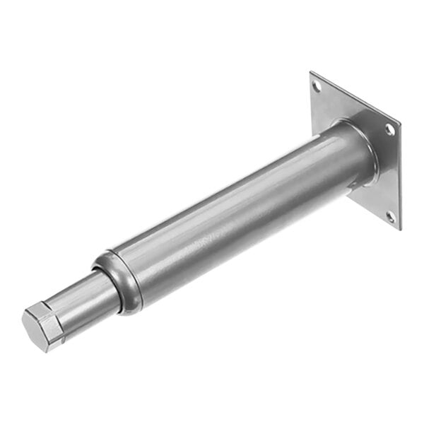 A Pitco adjustable metal leg with a hexagon-shaped metal flange, powder coated white.