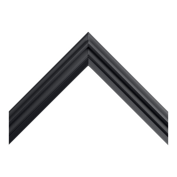 A black rubber gasket with a grooved design, measuring 26.1875 by 12.9375 by 0.625 inches.