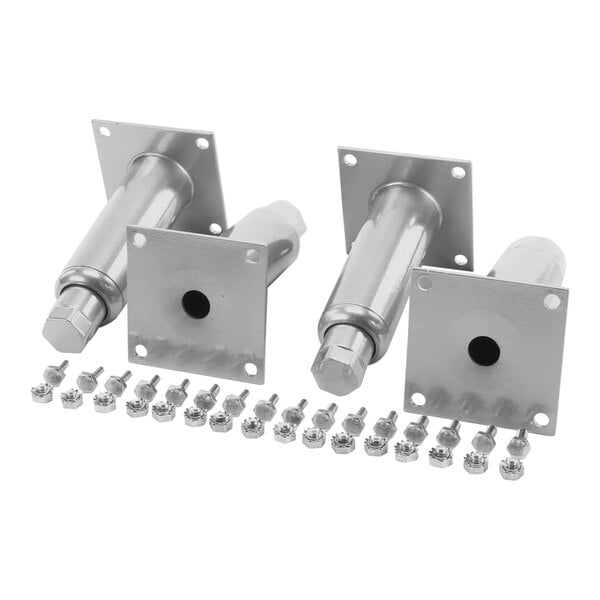 A set of four Pitco legs with hardware, including screws.