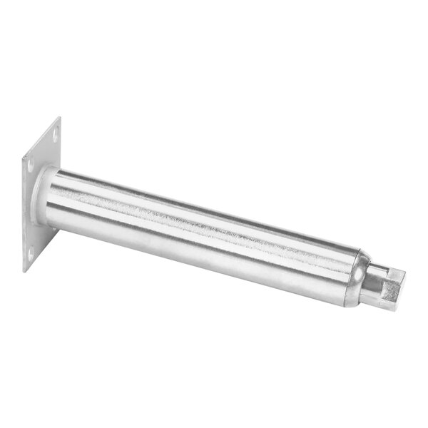 A silver Pitco leg with a square base.