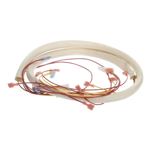 A white wire with wires and a white connector.