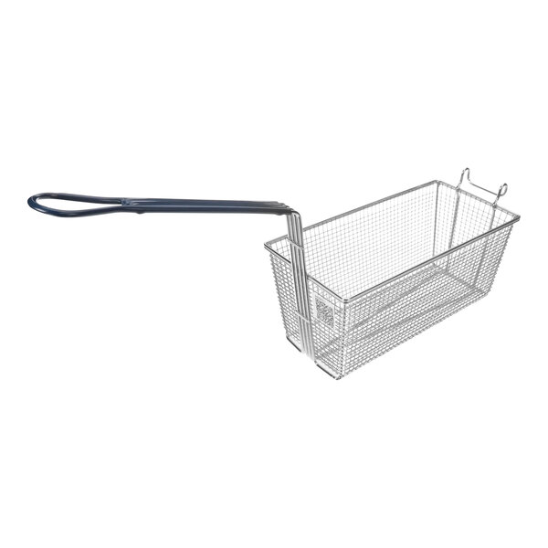 A Pitco wire basket with a reinforced corner.