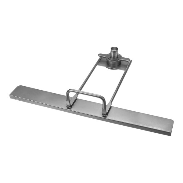 A metal bracket with a metal frame and handle.