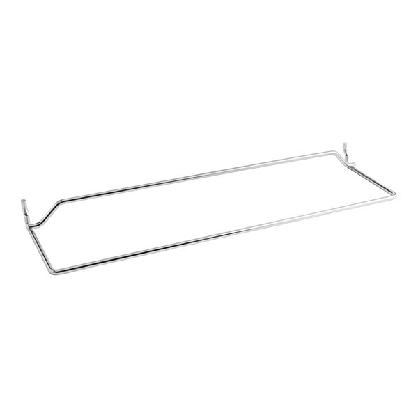 A rectangular nickel tray slide with two mounting brackets, designed for use with Vulcan equipment.